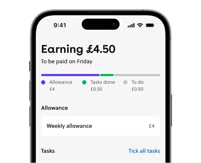 A pocket money card for kids A pocket money card for kids